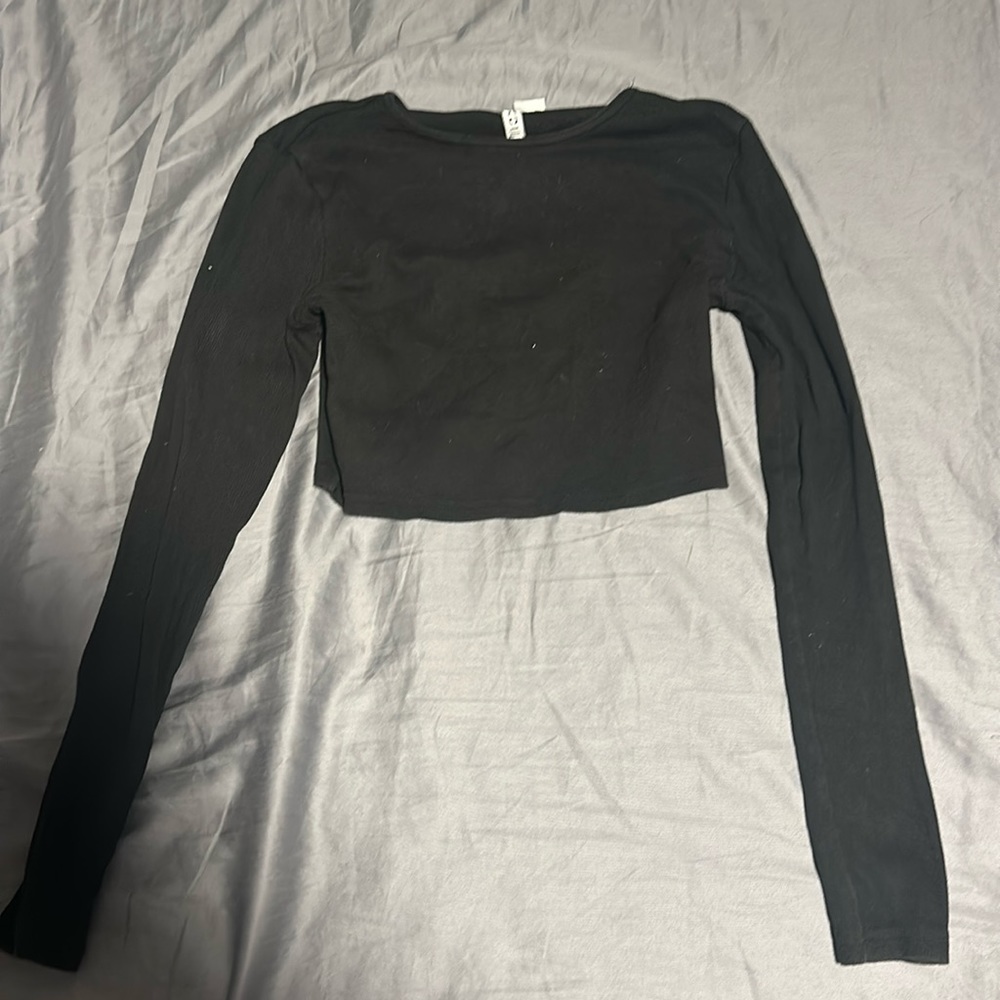 Cropped black long sleeve